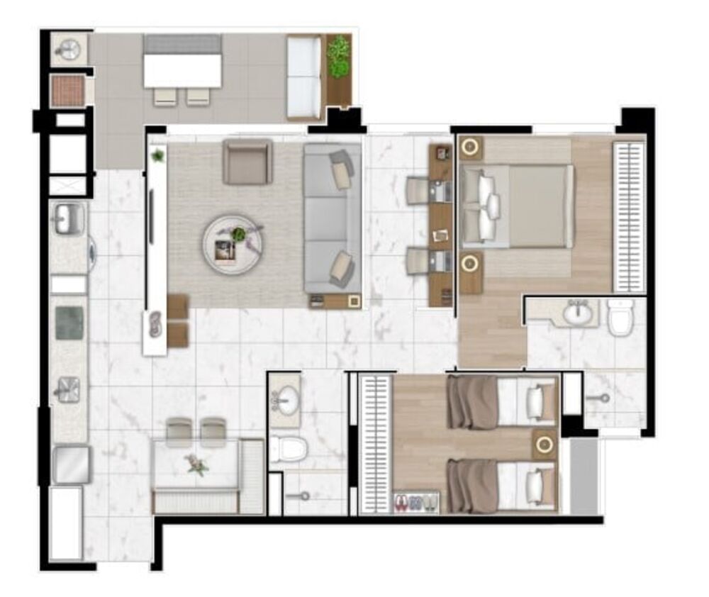 Apartamento à venda com 1 quarto, 63m² - Foto 7