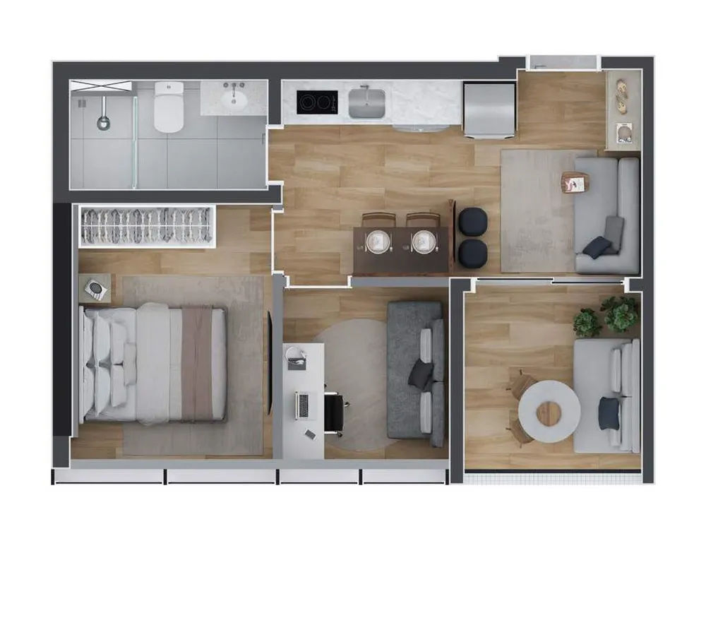 Apartamento, 2 quartos, 46 m² - Foto 7