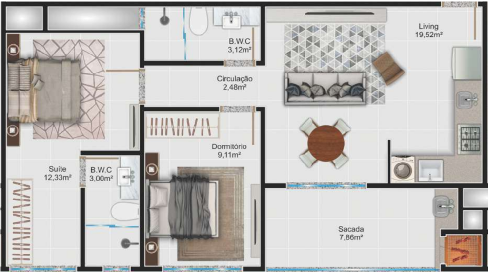 Apartamento, 2 quartos, 68 m² - Foto 6