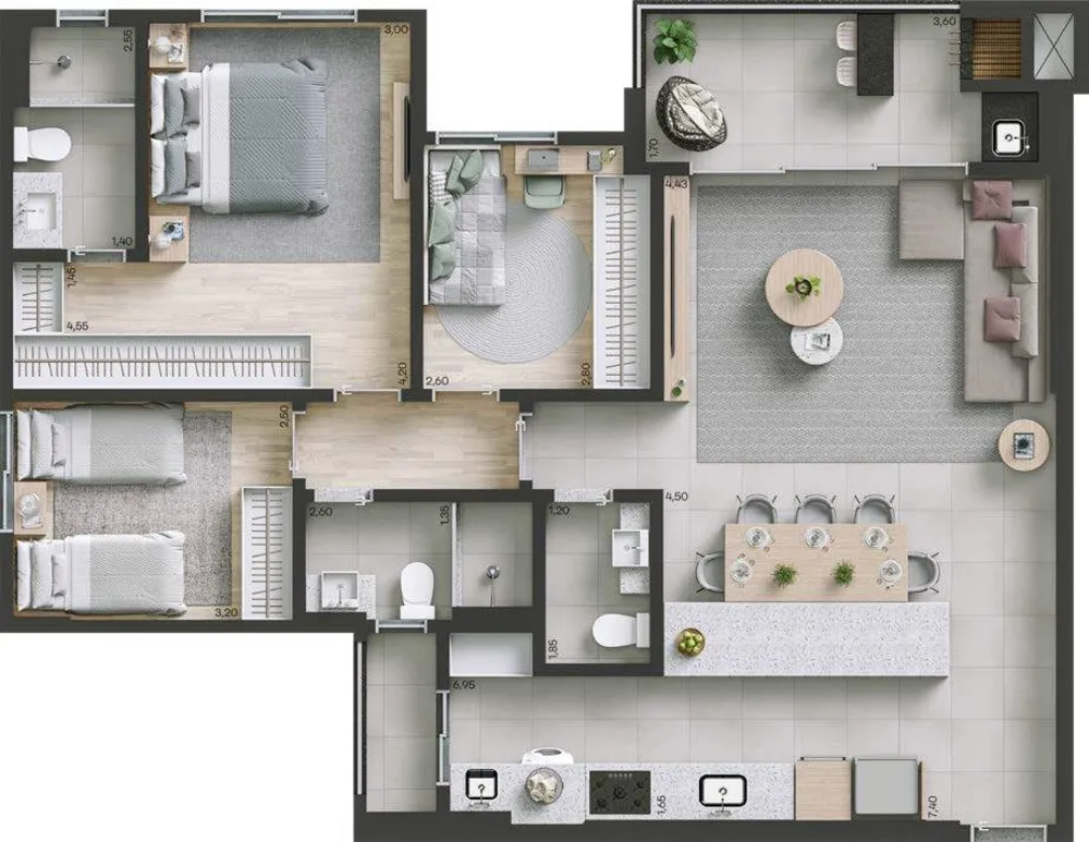 Apartamento, 3 quartos, 174 m² - Foto 7