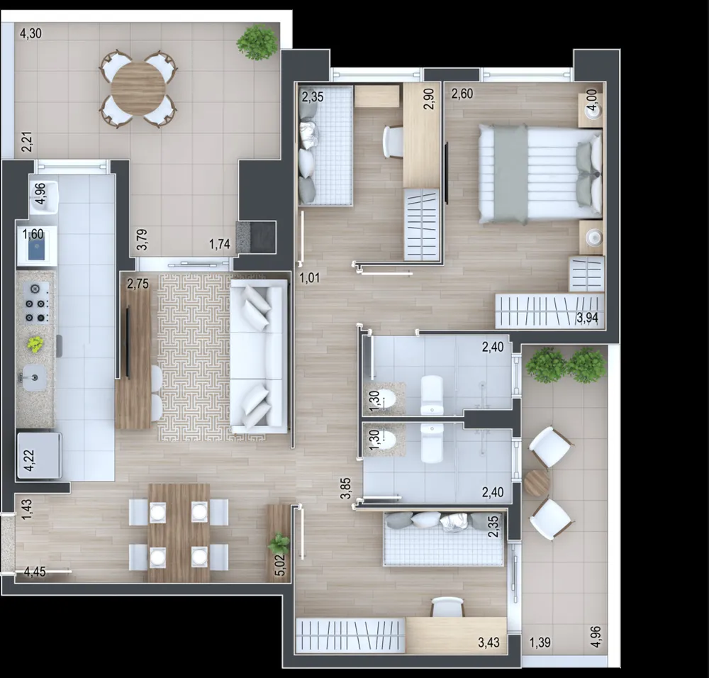 Apartamento, 3 quartos, 88 m² - Foto 3