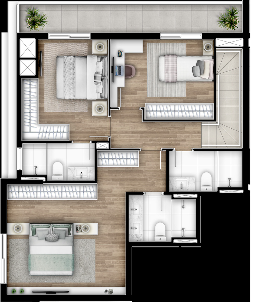 Apartamento à venda com 2 quartos, 167m² - Foto 8