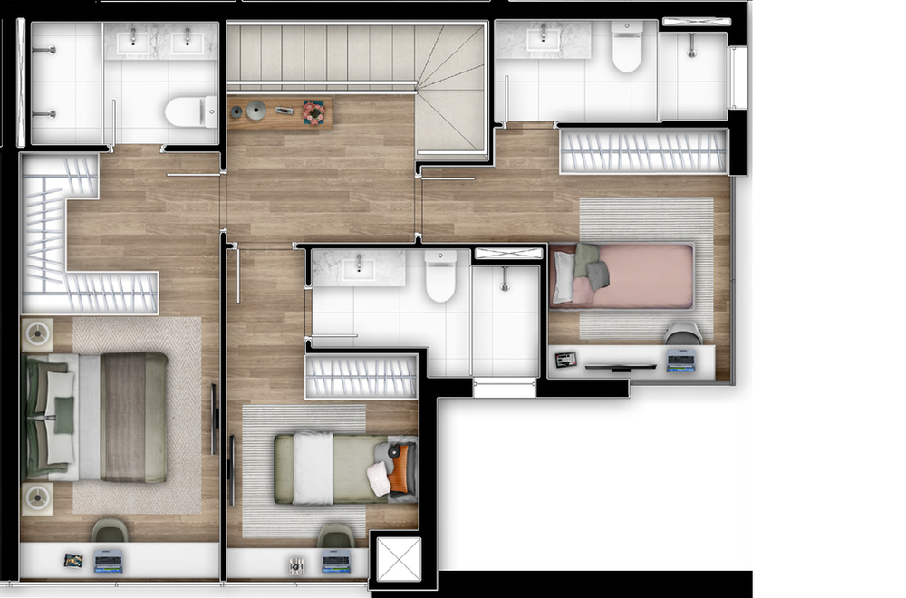 Apartamento à venda com 2 quartos, 167m² - Foto 7