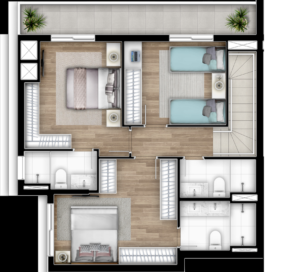 Apartamento à venda com 2 quartos, 167m² - Foto 5