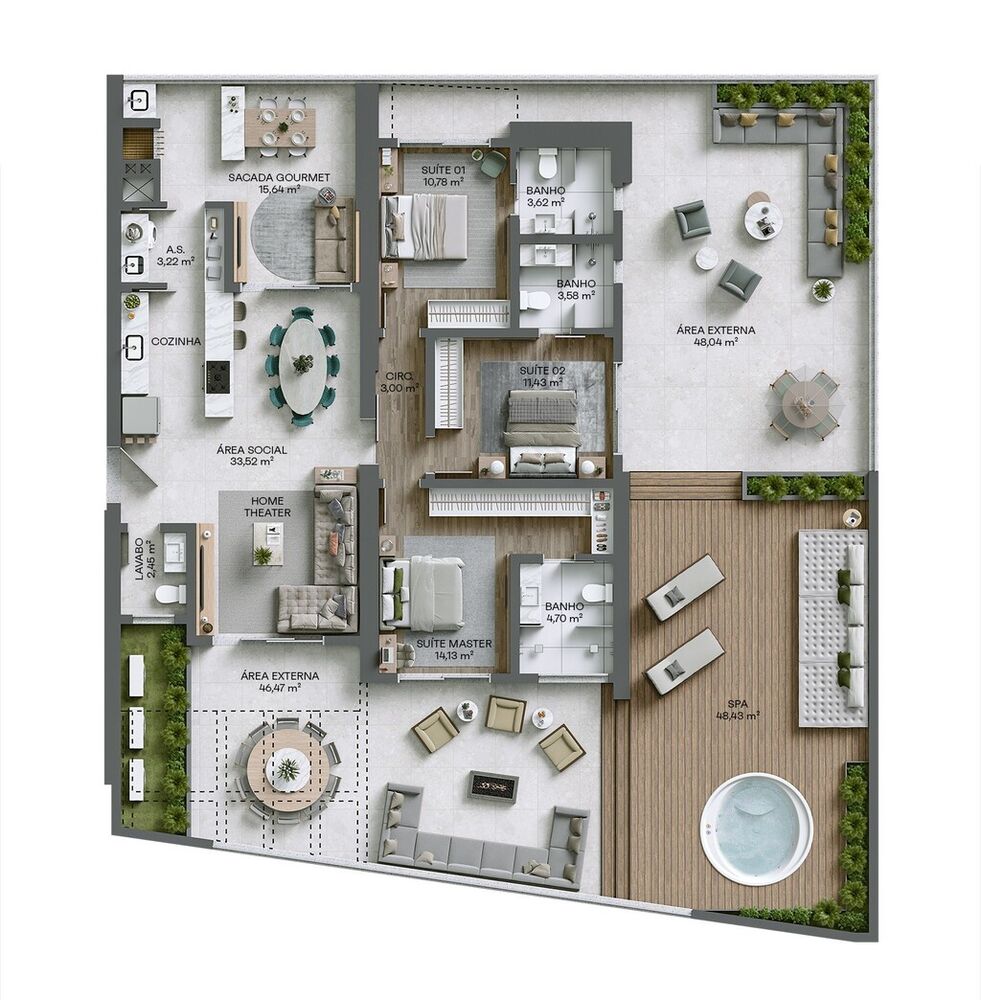 Apartamento, 3 quartos, 271 m² - Foto 4