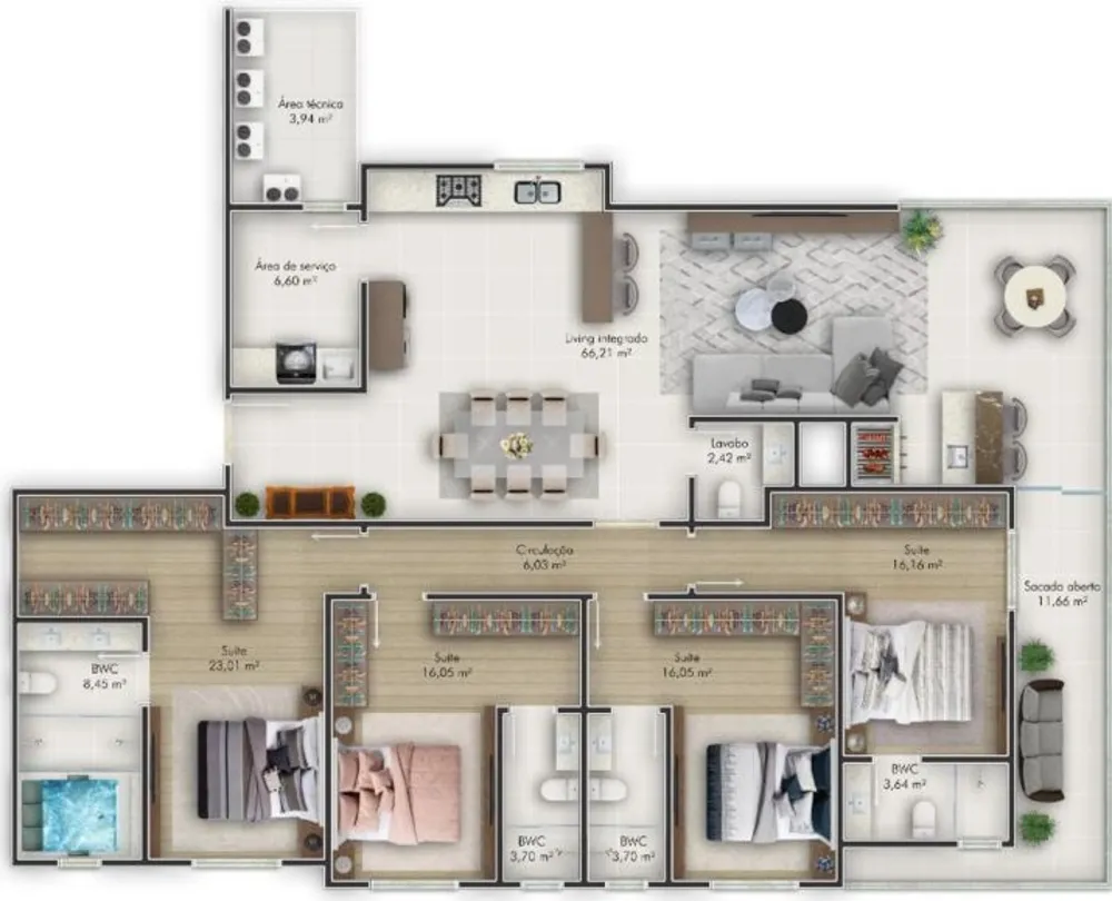 Apartamento, 4 quartos, 206 m² - Foto 12