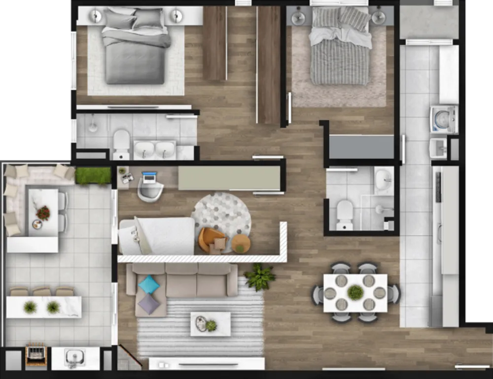 Apartamento, 2 quartos, 86 m² - Foto 8