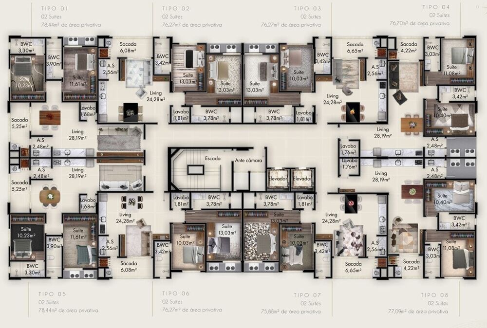 Apartamento, 2 quartos, 76 m² - Foto 4