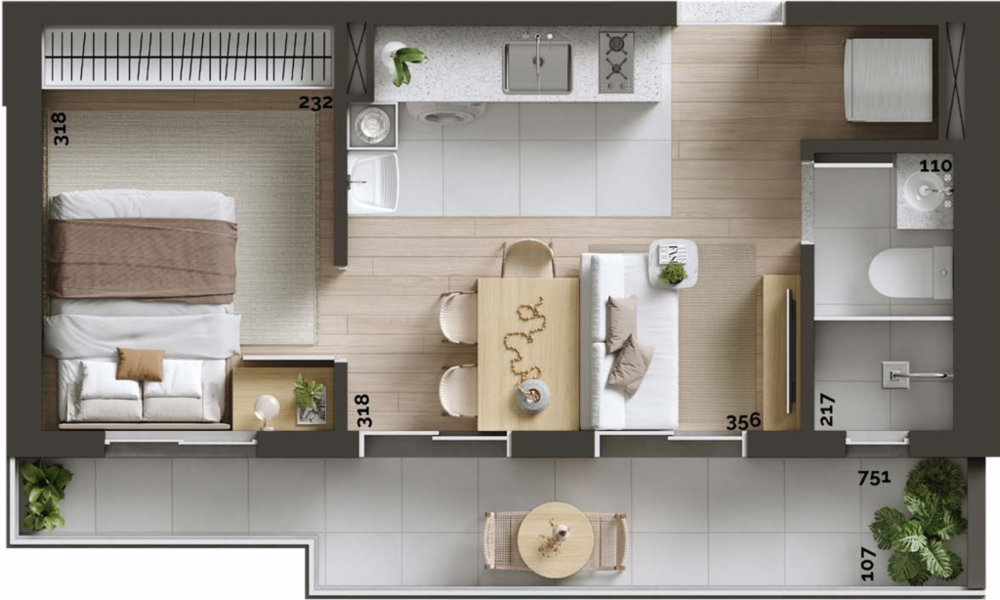 Apartamento, 2 quartos, 44 m² - Foto 3