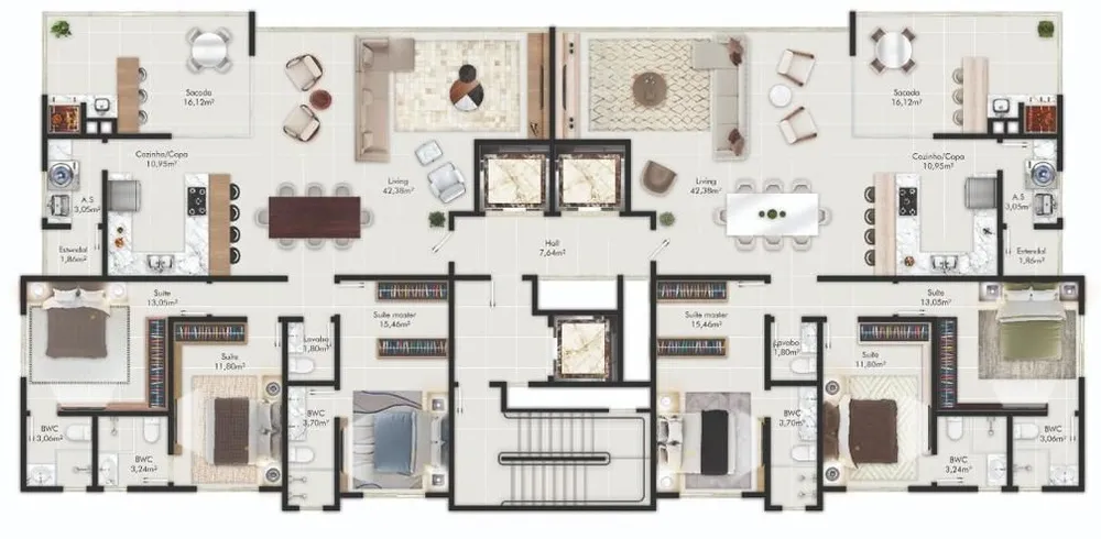 Apartamento, 3 quartos, 143 m² - Foto 12