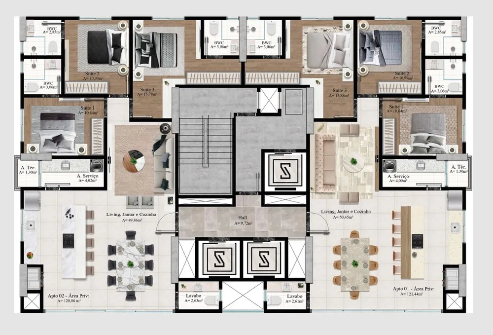 Apartamento, 3 quartos, 123 m² - Foto 11
