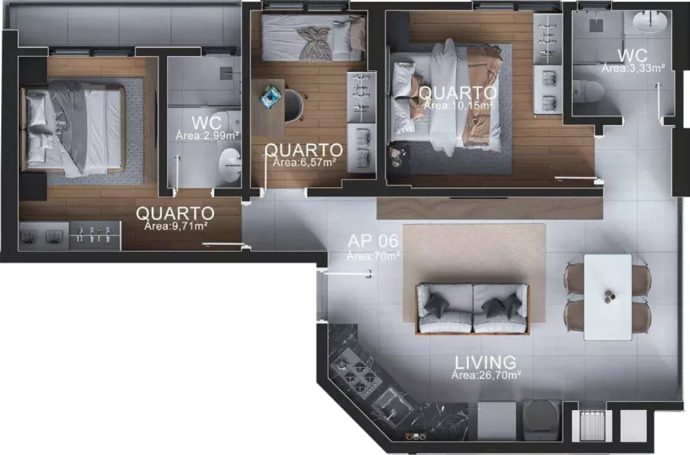 Apartamento, 2 quartos, 69 m² - Foto 12