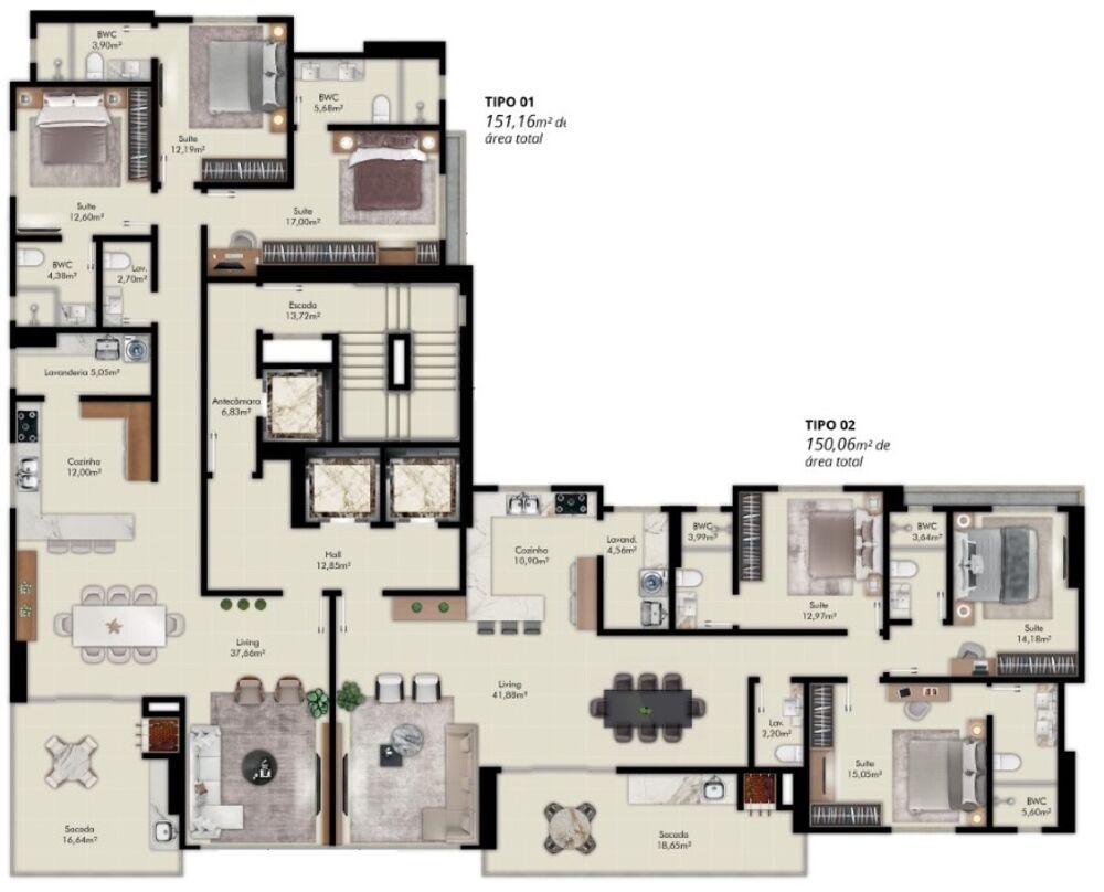 Apartamento, 3 quartos, 150 m² - Foto 11