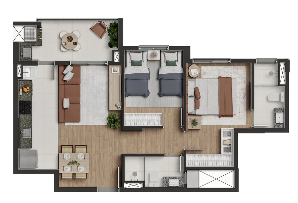 Apartamento, 3 quartos, 66 m² - Foto 8