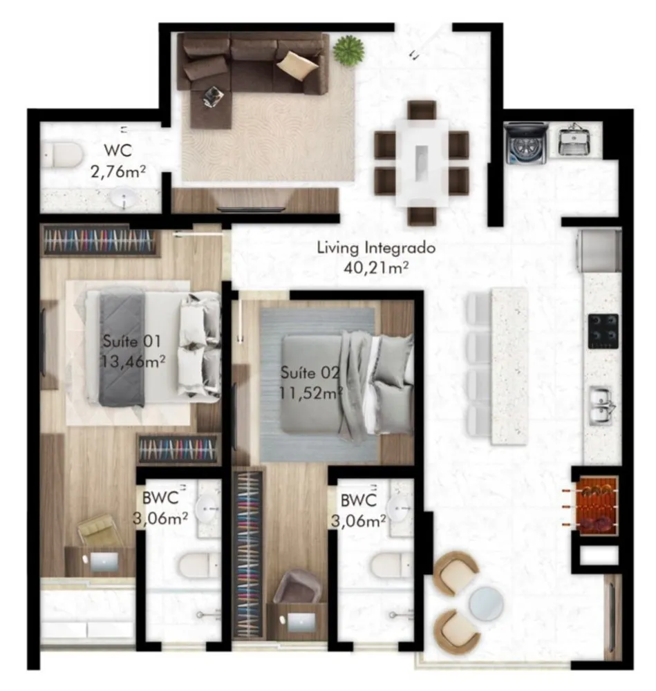 Apartamento, 3 quartos, 116 m² - Foto 4