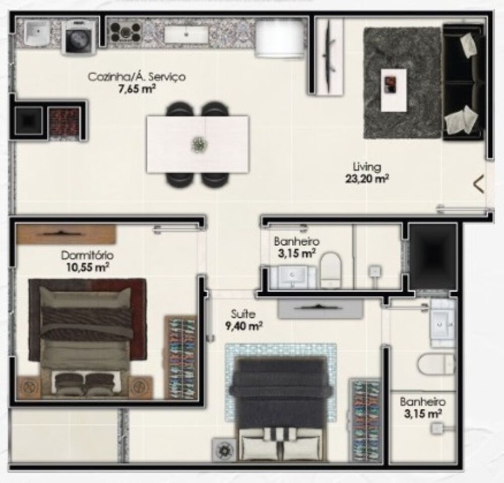 Apartamento, 2 quartos, 66 m² - Foto 6