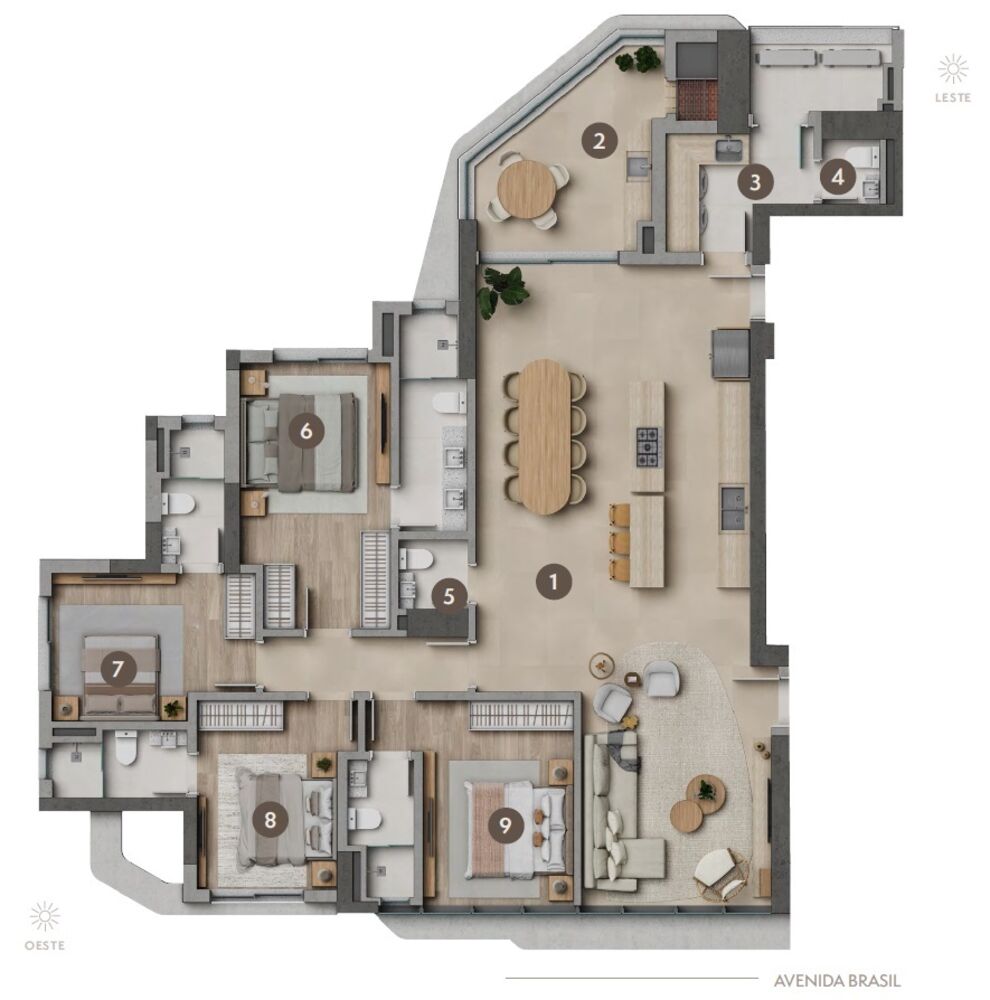 Apartamento, 4 quartos, 182 m² - Foto 2