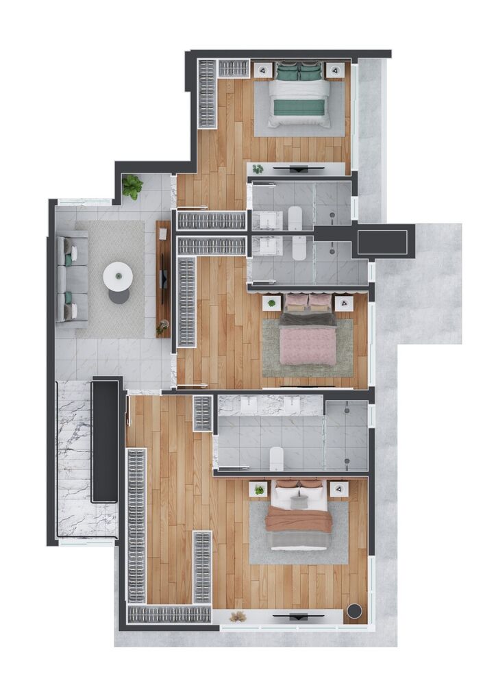 Apartamento à venda com 3 quartos, 256m² - Foto 3