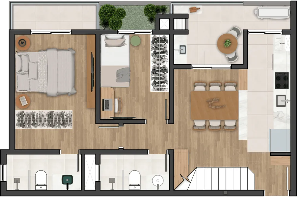 Apartamento, 2 quartos, 60 m² - Foto 8