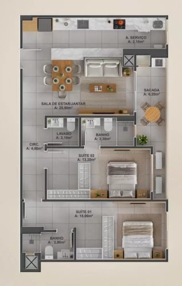 Apartamento, 2 quartos, 87 m² - Foto 18