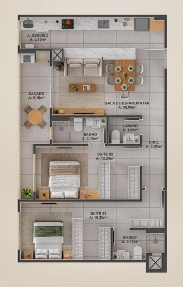 Apartamento, 2 quartos, 87 m² - Foto 17