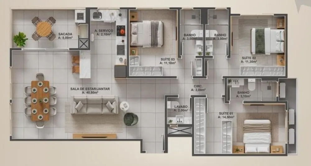 Apartamento, 2 quartos, 84 m² - Foto 33