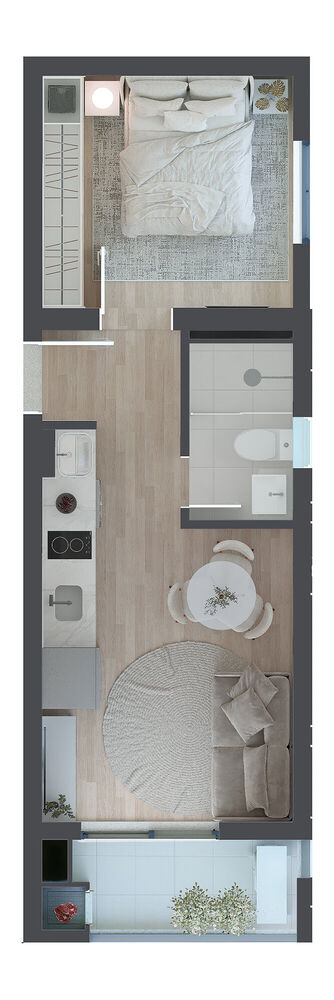 Apartamento à venda com 1 quarto, 33m² - Foto 8
