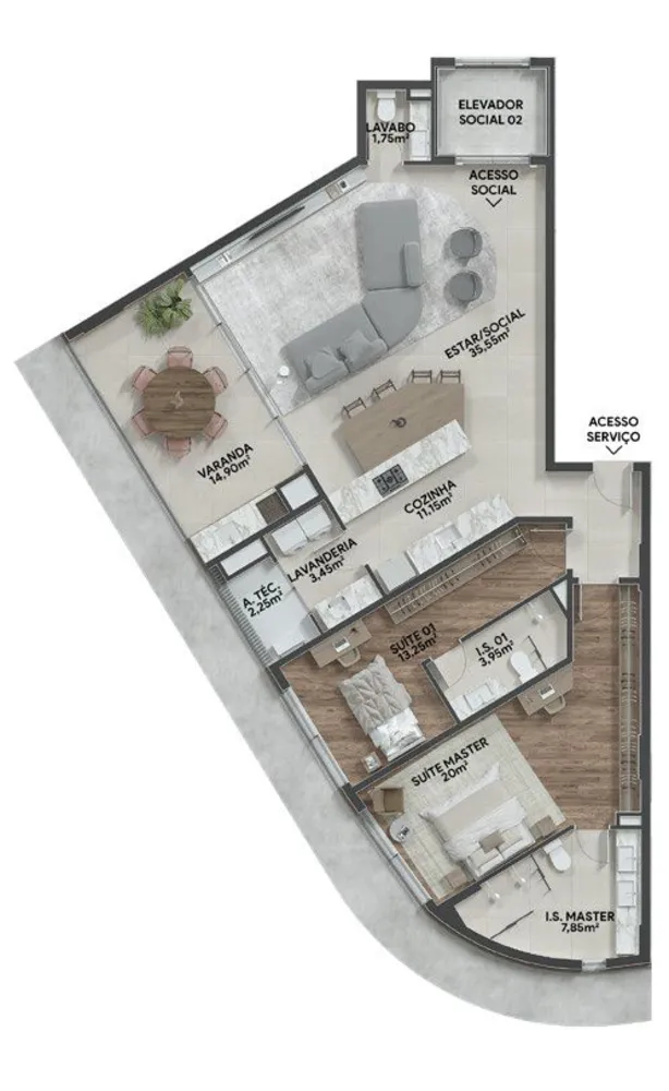 Apartamento, 3 quartos, 167 m² - Foto 9