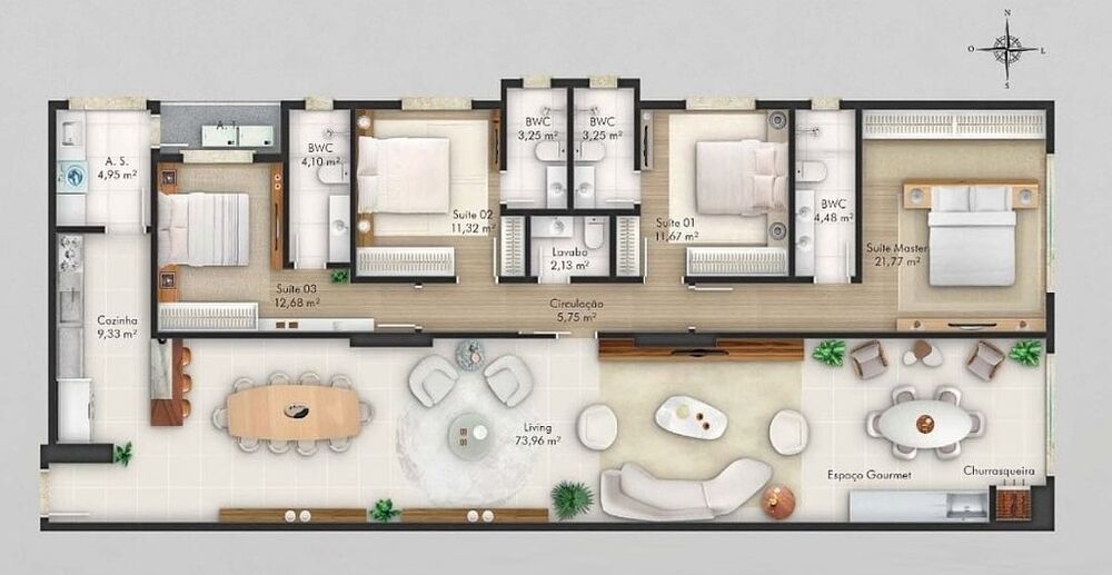 Apartamento, 4 quartos, 148 m² - Foto 7