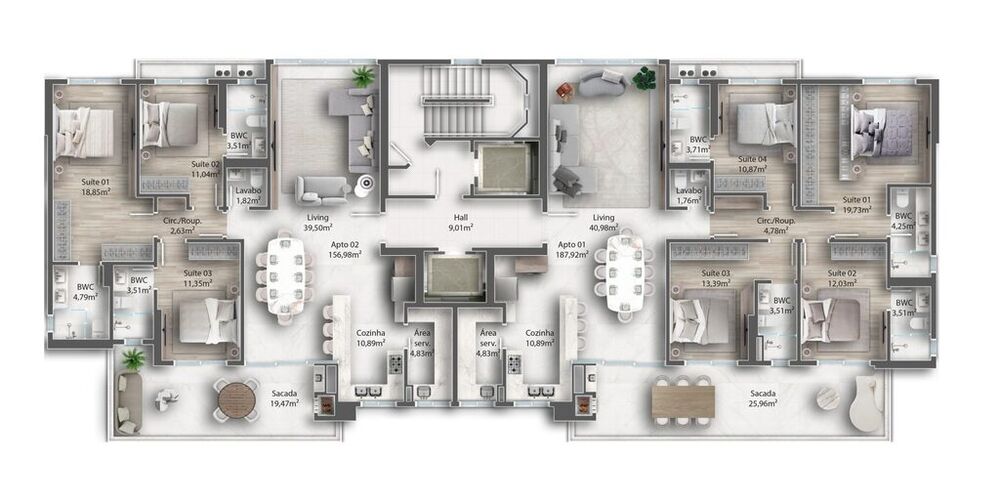 Apartamento, 4 quartos, 187 m² - Foto 8