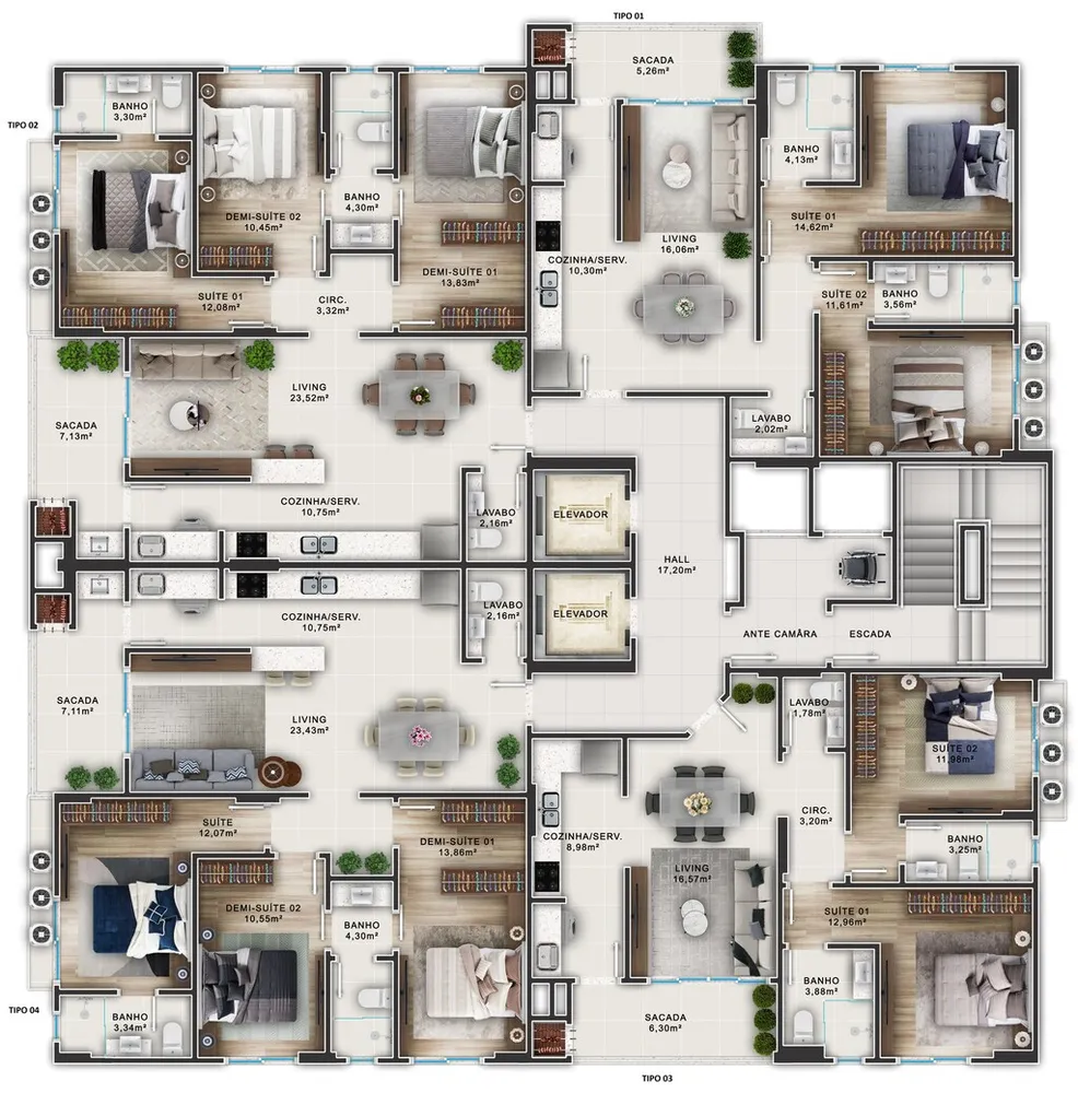 Apartamento, 2 quartos, 83 m² - Foto 16