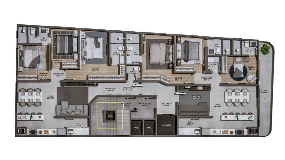 Apartamento, 4 quartos, 132 m² - Foto 6