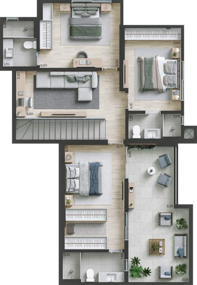 Apartamento, 3 quartos, 117 m² - Foto 3