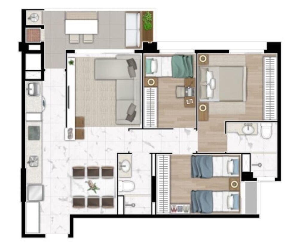 Apartamento, 2 quartos, 63 m² - Foto 7