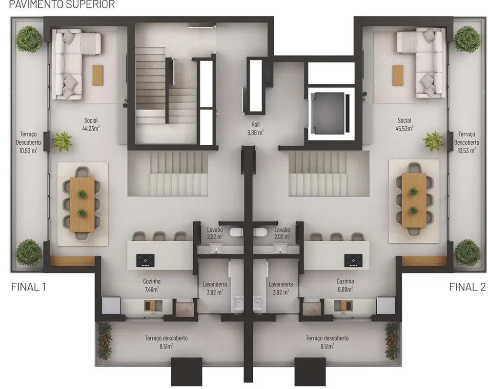 Cobertura, 3 quartos, 154 m² - Foto 3