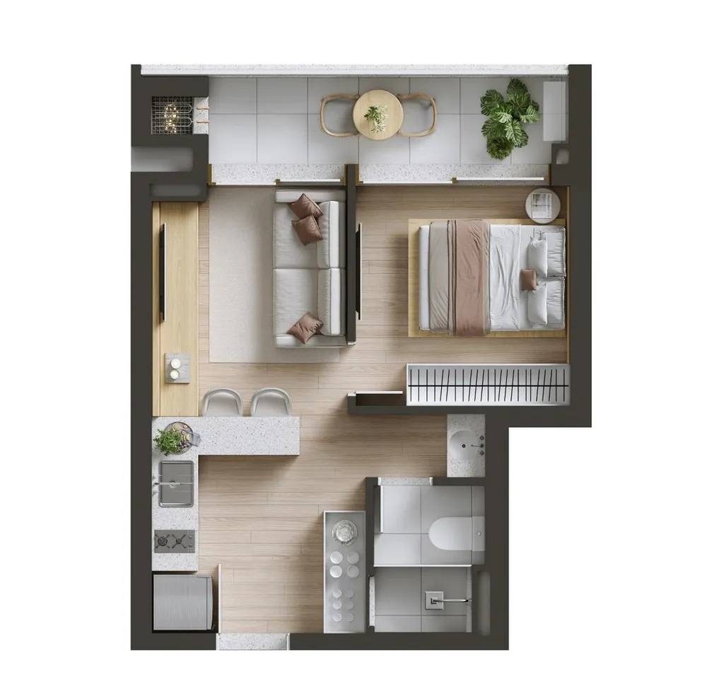 Apartamento, 1 quarto, 32 m² - Foto 12