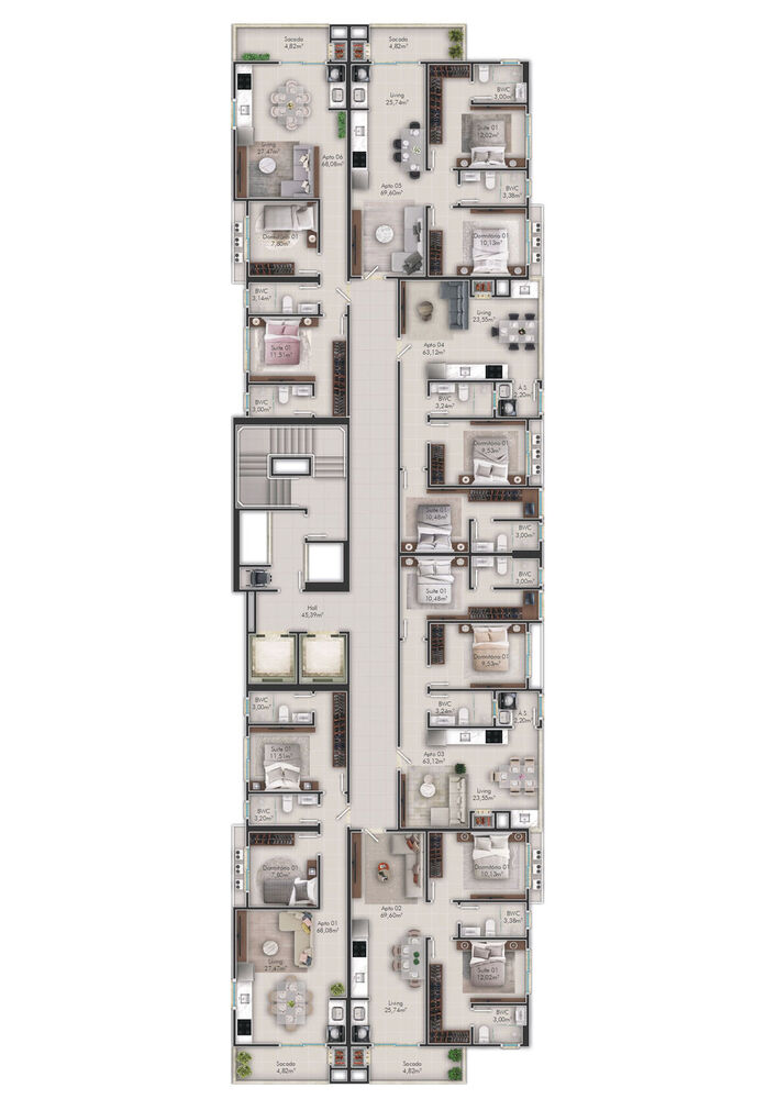Apartamento, 2 quartos, 63 m² - Foto 3