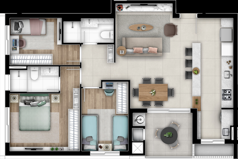 Apartamento, 2 quartos, 135 m² - Foto 5