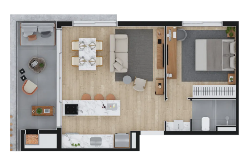 Apartamento, 1 quarto, 52 m² - Foto 4