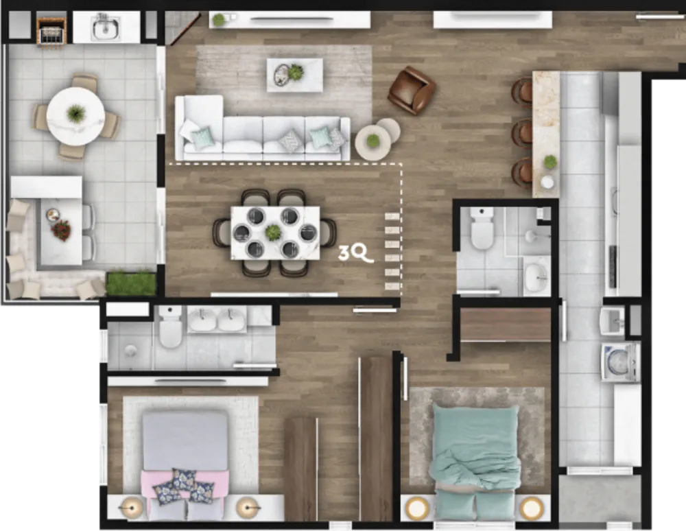 Cobertura, 3 quartos, 158 m² - Foto 10