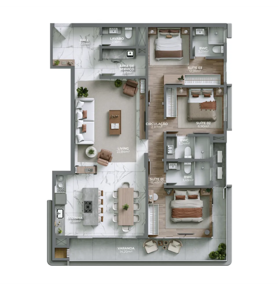 Cobertura, 4 quartos, 185 m² - Foto 3