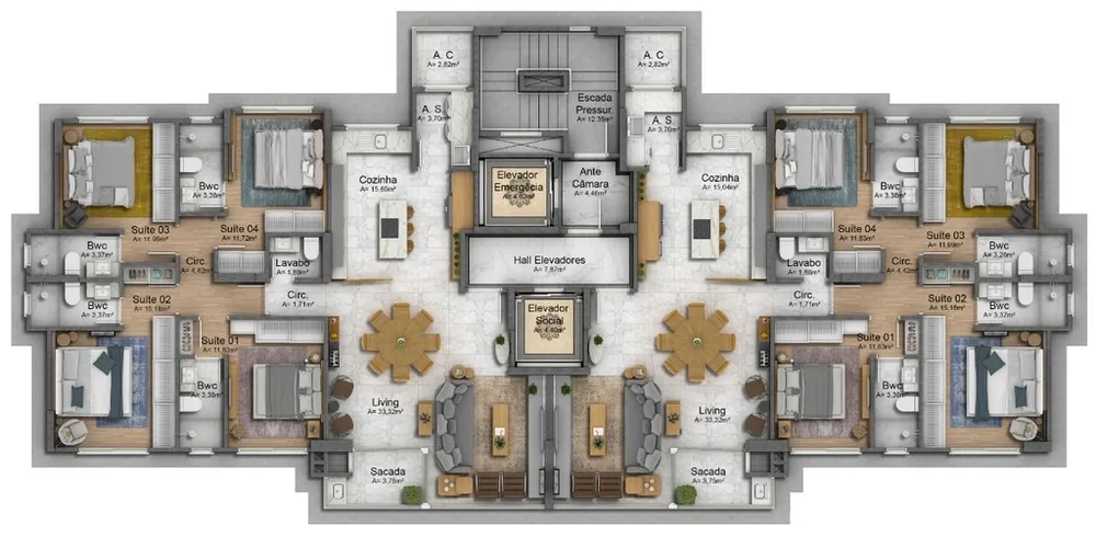 Cobertura, 4 quartos, 296 m² - Foto 3