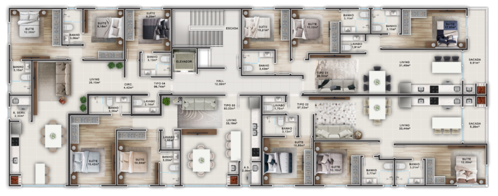 Apartamento à venda com 3 quartos, 96m² - Foto 7