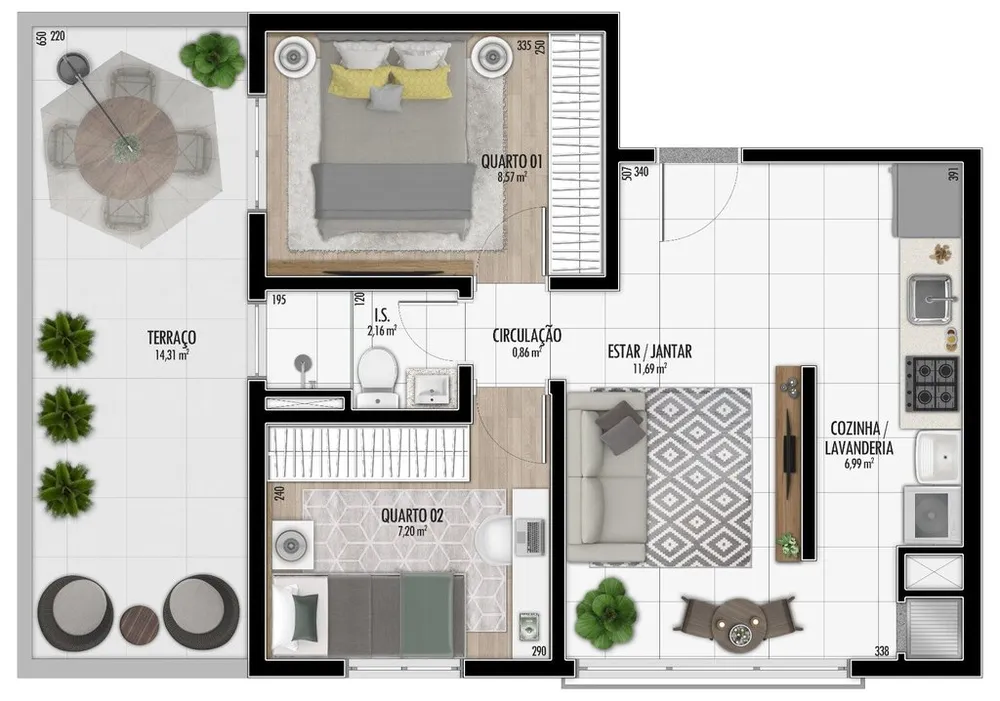 Apartamento, 2 quartos, 48 m² - Foto 12