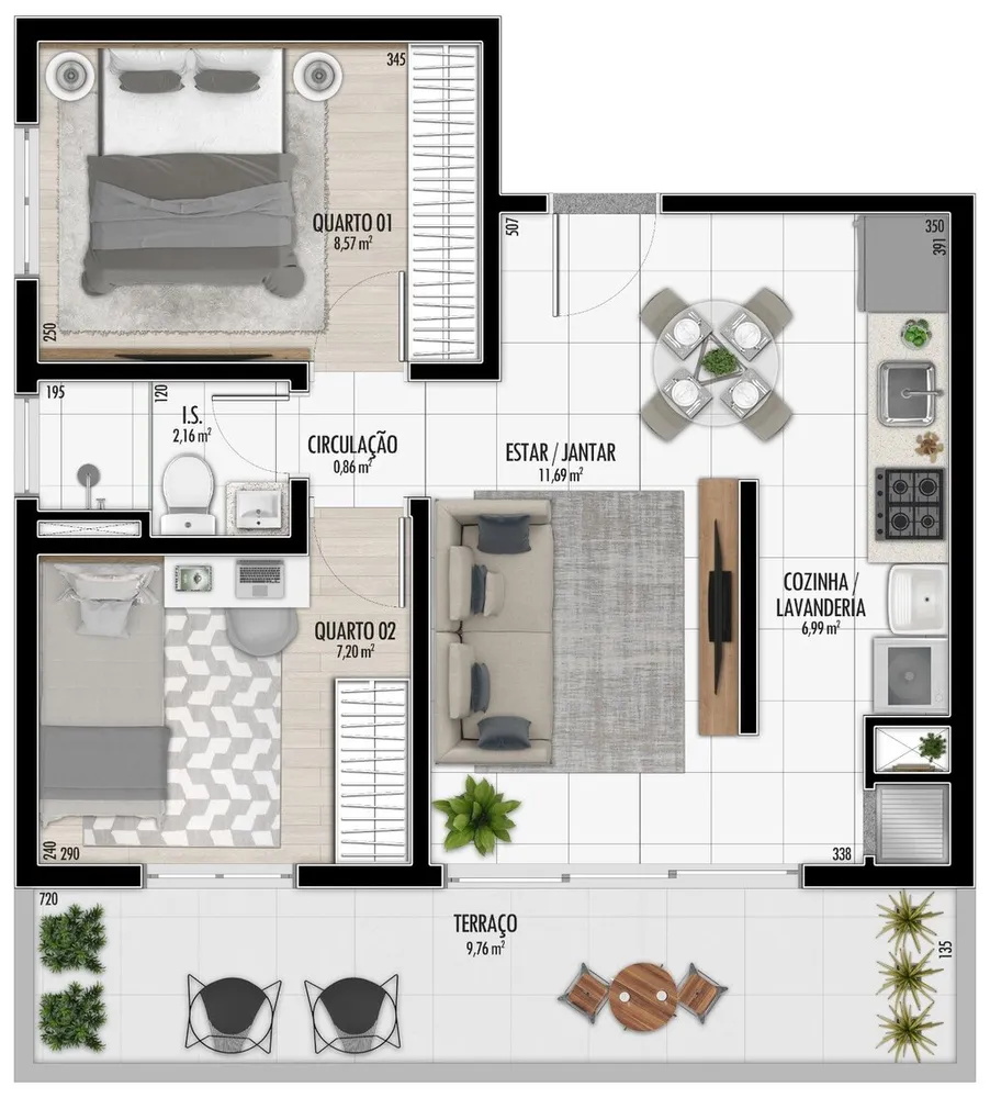 Apartamento, 2 quartos, 48 m² - Foto 11