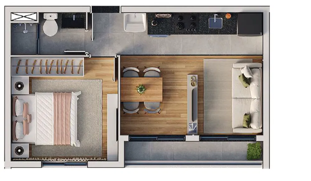 Apartamento, 1 quarto, 34 m² - Foto 4
