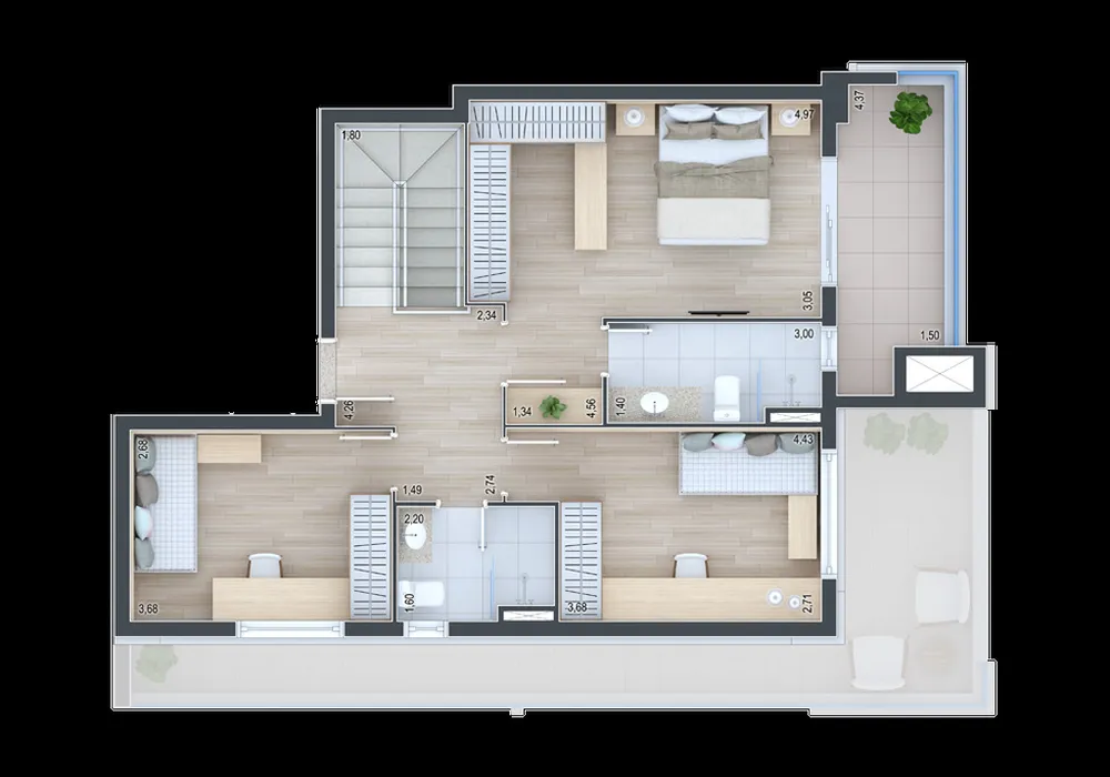 Apartamento, 2 quartos, 72 m² - Foto 4