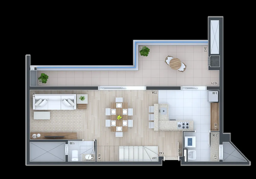 Apartamento, 2 quartos, 72 m² - Foto 2