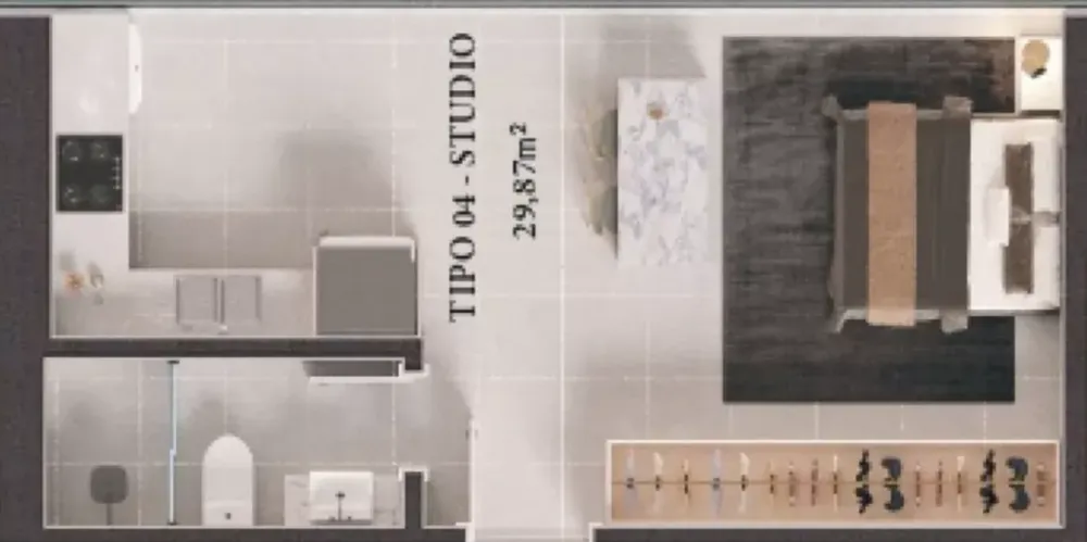 Apartamento, 1 quarto, 57 m² - Foto 3
