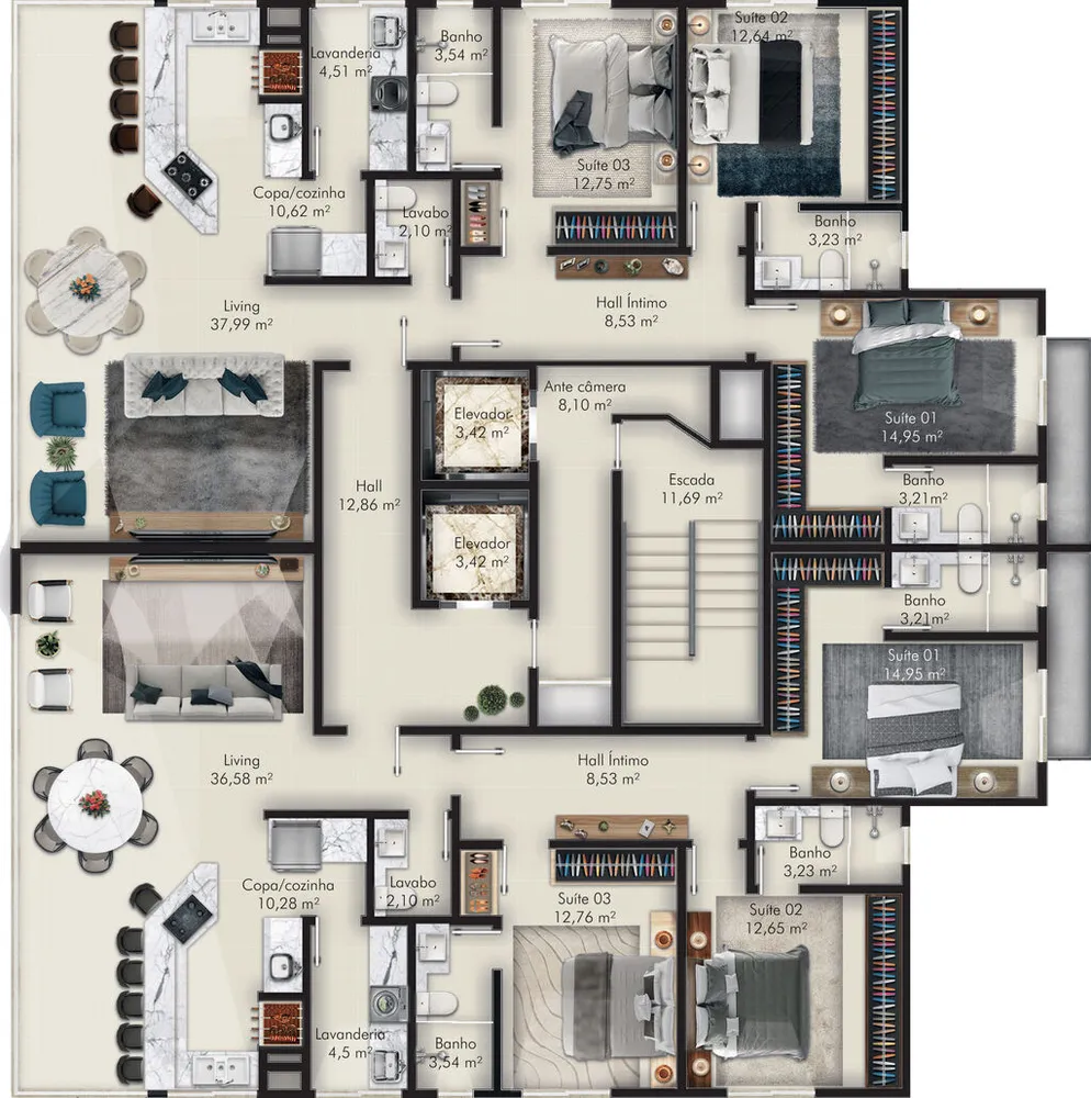 Apartamento, 3 quartos, 130 m² - Foto 16